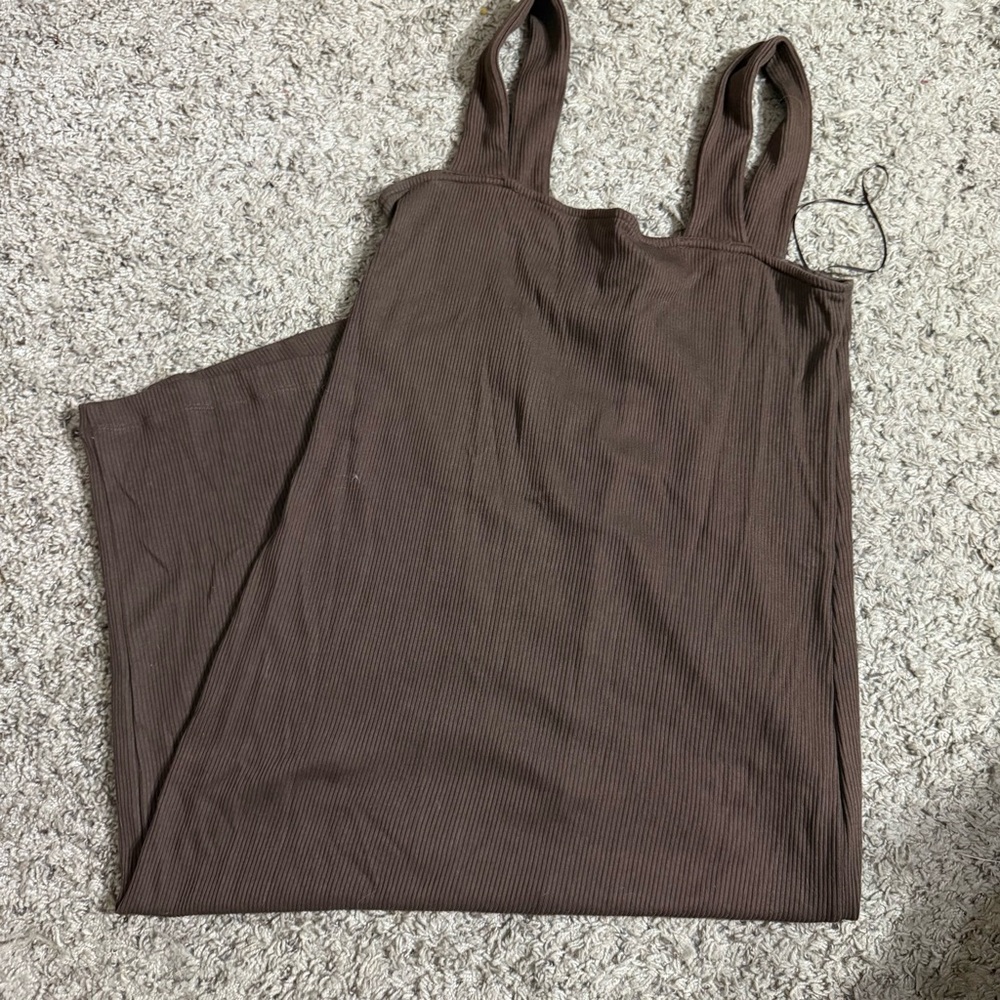 Old Navy Brown Ribbed Tank Dress